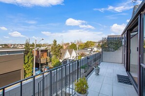 The view from the front deck looking towards the city.
