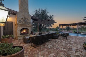Get ready for fall weather and strike up the outdoor fireplace