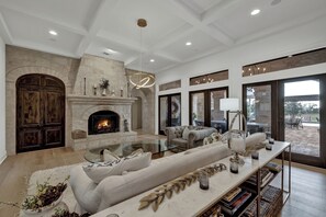 The living room is the focal point of the home