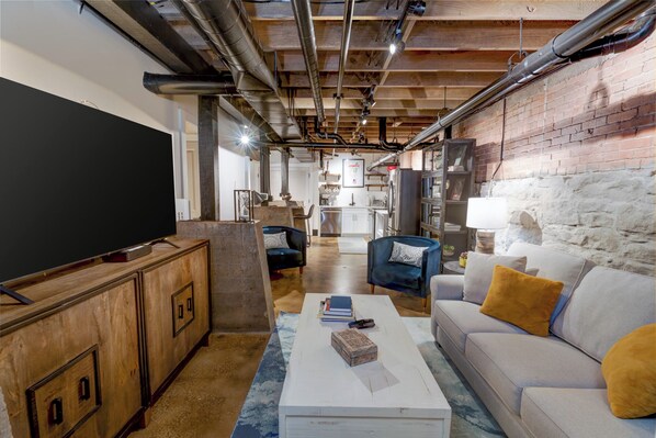 Cozy living area with TV