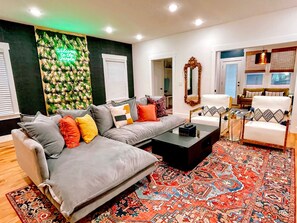 Curl up in the living room & stream your favorites by the fire