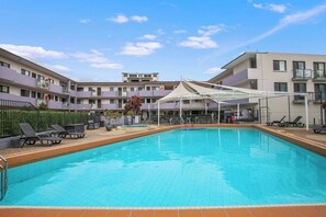 The large shared pool is ideal for exercise and doing laps or simply enjoying a relaxing cool-off on a warm day. 