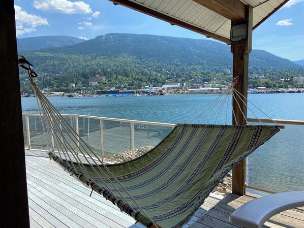 Large hammock on the patio 