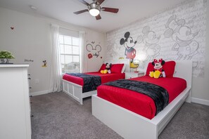2nd Floor Mickey Room (Double + Twin Size Beds)