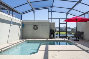 Swimming Pool Area with Lake View