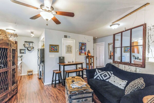 Embrace the charming retreat of Eclectic Comfort