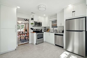 The sun-filled kitchen is perfect for whipping up mealtime masterpieces