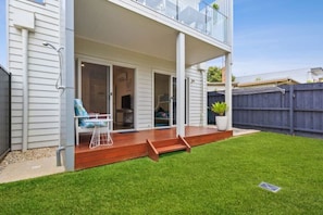 Rear yard and deck