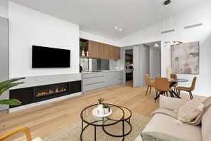 Stunning kitchen with European appliances, and butlers pantry.