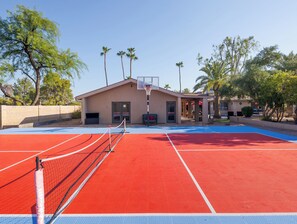 Enjoy your own multi-use sports court, perfect for pickleball, basketball, and more!
