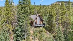 Exterior: View of home and serene forested surroundings