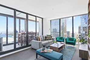 Along with panoramic views from the living.