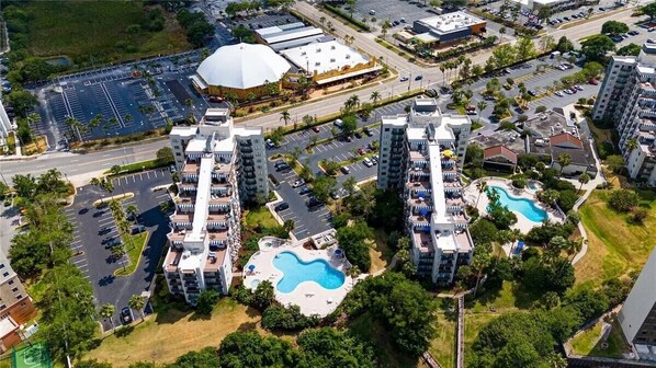 Aerial view of condo