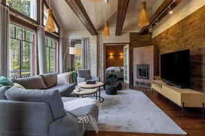 Living room & fireplace