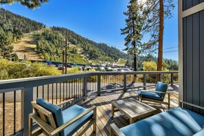 Balcony furniture with epic views of Heavenly Mountain