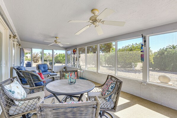 Sun City West Vacation Rental | 2BR | 2BA | 1,738 Sq Ft | 1 Step Required