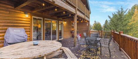 Relax on the spacious deck with comfortable outdoor seating