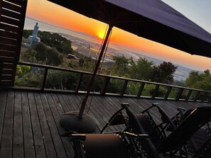 The sunset seen from the terrace is spectacular!