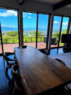 It's a very open living room.