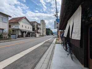 You can park your bike both inside and outside.