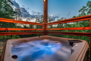 Relax in a private hot tub with stunning Smoky Mountain views in Sevierville, TN
