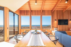 Enjoy ocean views around the dining table with seating for 6