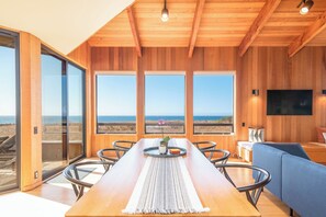 Enjoy ocean views around the dining table with seating for 6