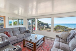Family room with amazing ocean views