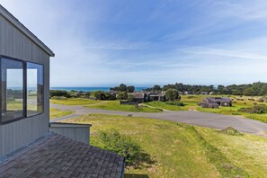 Deck view of surrounding meadows and ocean views