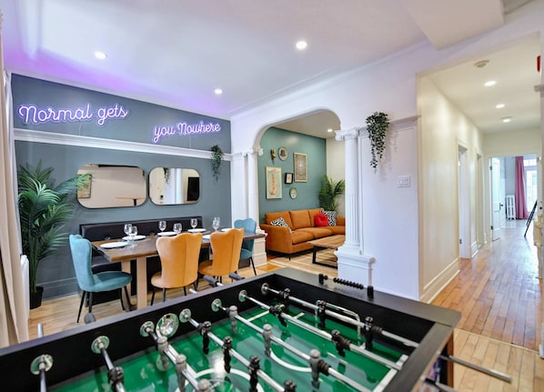 Large living and entertainment space
