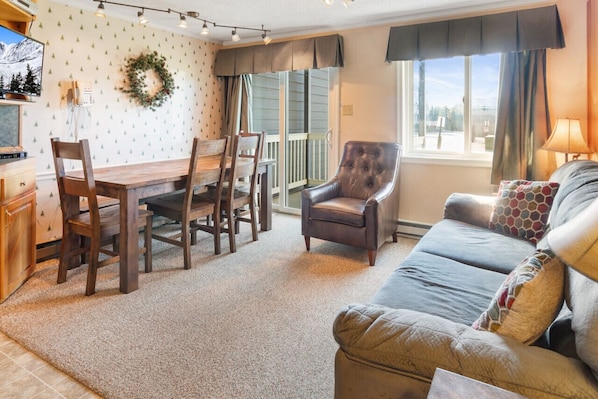 Clean, cozy living space