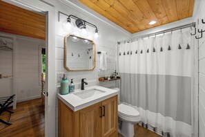 The Primary Bathroom has a stand up shower - note that there is no tub. 