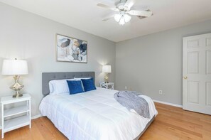 Sound machine in the bedroom for a better night's sleep.