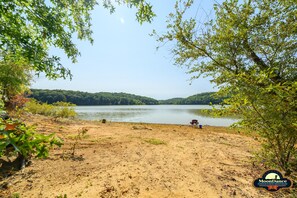 Secluded beach is a short hike away