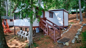 Left side of the cabin with stairs