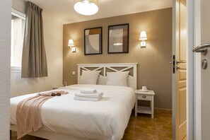 Drift to sleep in a comfortable bed after a wonderful day outside.