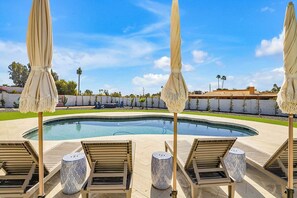Outdoor pool area