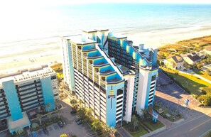 Monterey Bay Suites Resort of Myrtle Beach is a top spot for many.  This gorgeous oceanfront high rise is sure to thrill everyone.  Enjoy indoor heated pools, hot tubs, and lazy river to the entertainment area with heated pool on the rooftop.