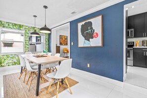 Separate dining area