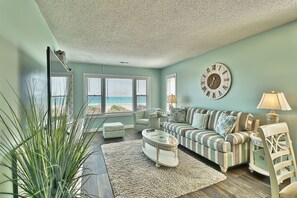Living room with beautiful ocean view