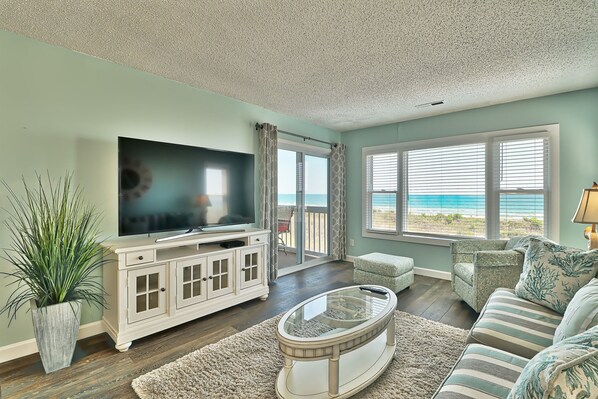 Living room with beautiful ocean view
