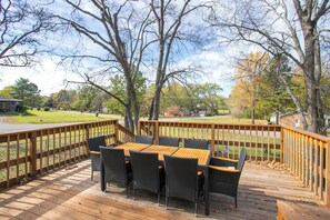 Large deck for those evening meals or morning coffee!