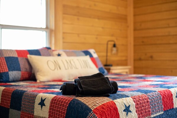 Our Log Cabin has a smart TV in every bedroom 
