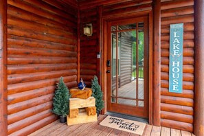 Front Entry off the front deck with a lake view.