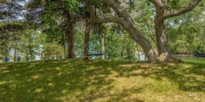 Picnic table and swings for your outdoor adventure