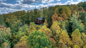 Uninterrupted year round Mountain Views visible from all floors of the cabin