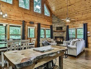 Open Floor Plan Dining and Living Area