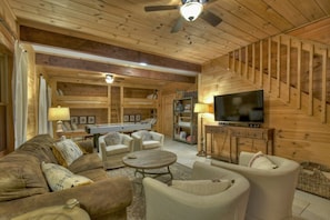 Living area in the basement