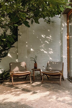 Cosy outdoor sitting area