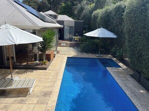 View of pool looking west.